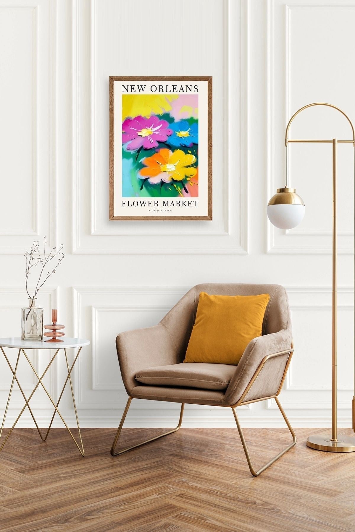 Çiçek Ahşap Çerçeveli Tablo 23 x 30