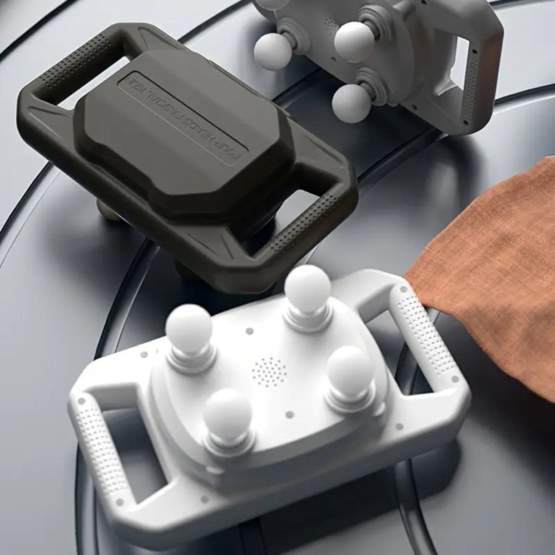 BUFFER®4 Başlıklı Masaj Tabancası – 12W Derin Doku & Kas Ağrısı Giderici, 20 Seviye & 6 Mod - Siyah