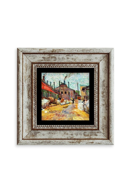 Van Gogh Çerçeveli Taş Tablo 20 cm