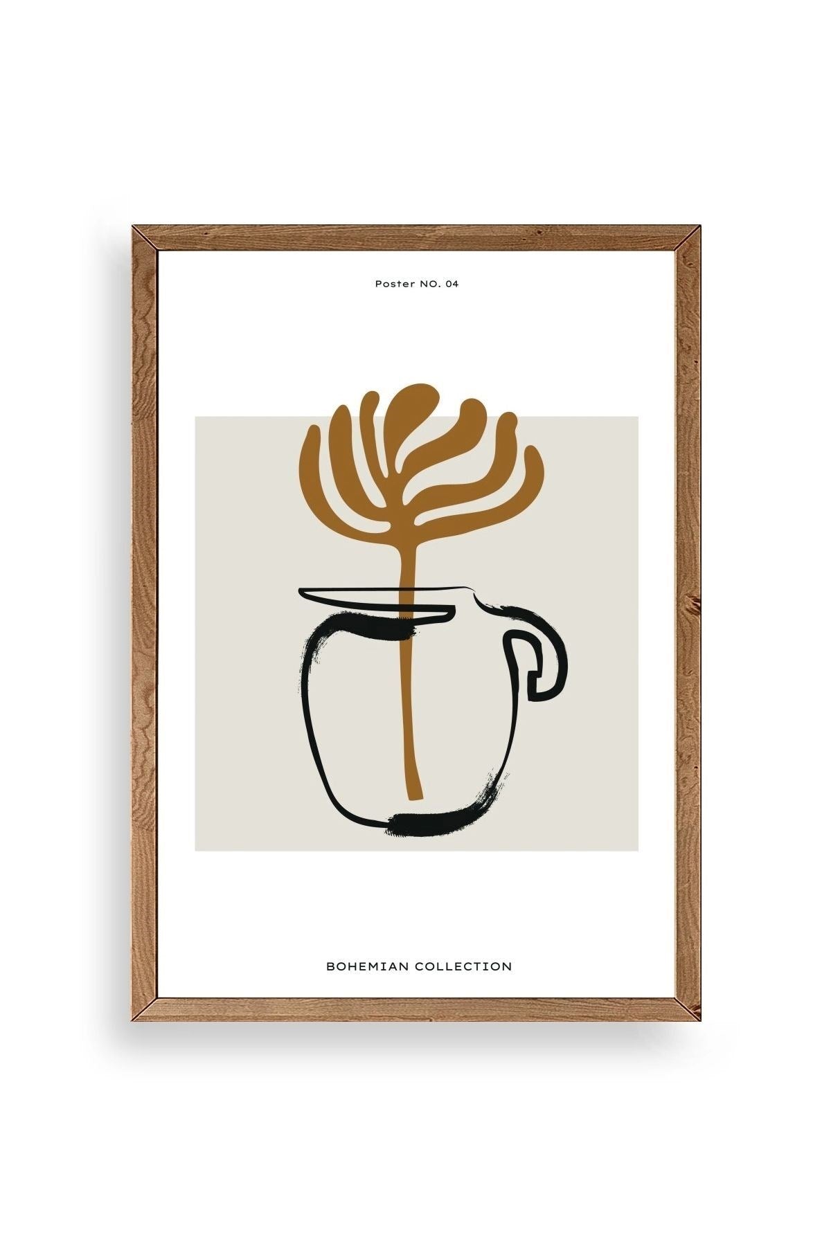 Kahve Ahşap Çerçeveli Tablo 50 x 70