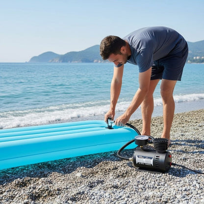 BUFFER® 300 PSI Güçlü Taşınabilir Hava Kompresörü–Araba, Motosiklet, Bisiklet ve Top Şişirme İçin Çakmaklıklı Lastik Şişirme Pompası