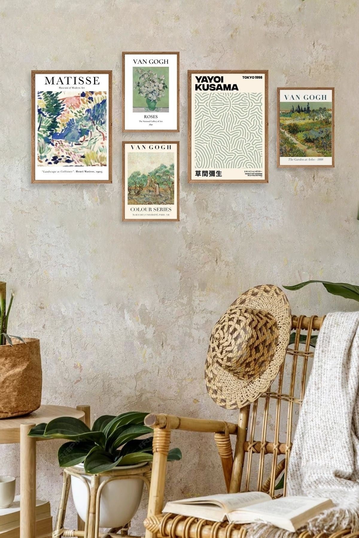 Ünlü Tablo Seti 5'li Tablo 30 x 40