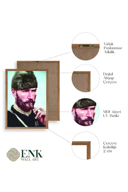Atatürk Ahşap Çerçeveli Tablo 23 x 30