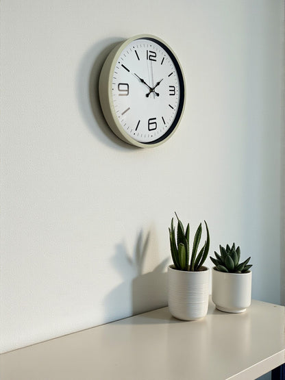 Zentime 36 Cm Krem Dekoratif Duvar Saati