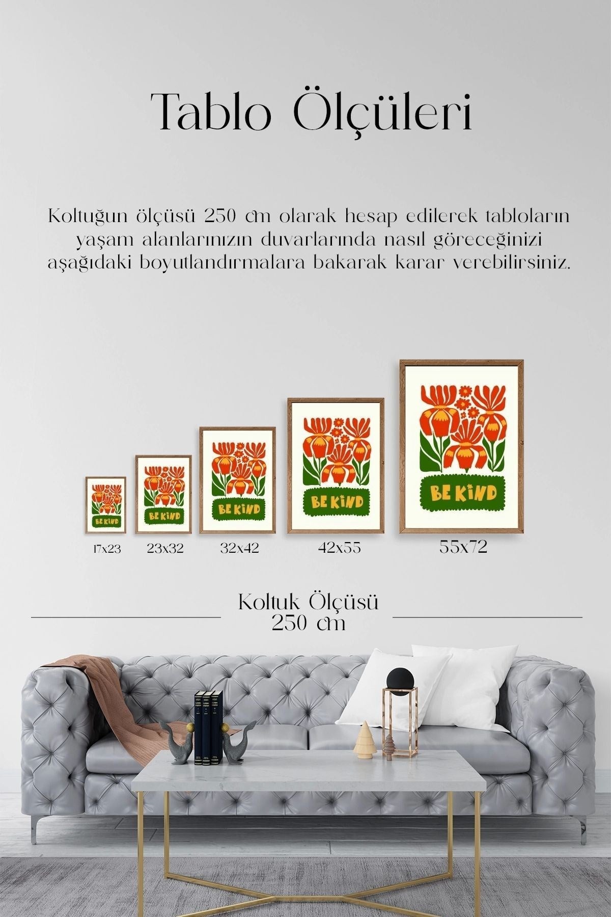 Motto Ahşap Çerçeveli Tablo 17 x 23
