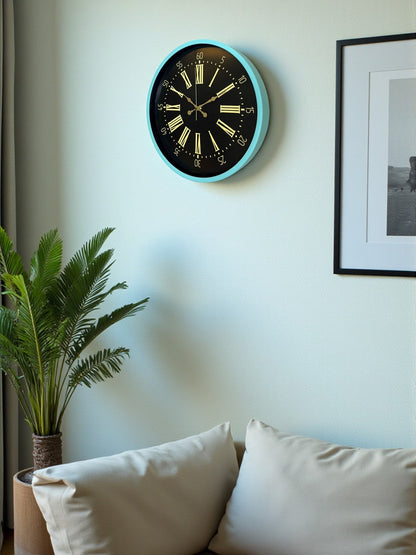 Zentime 36 Cm Turkuaz Dekoratif Duvar Saati