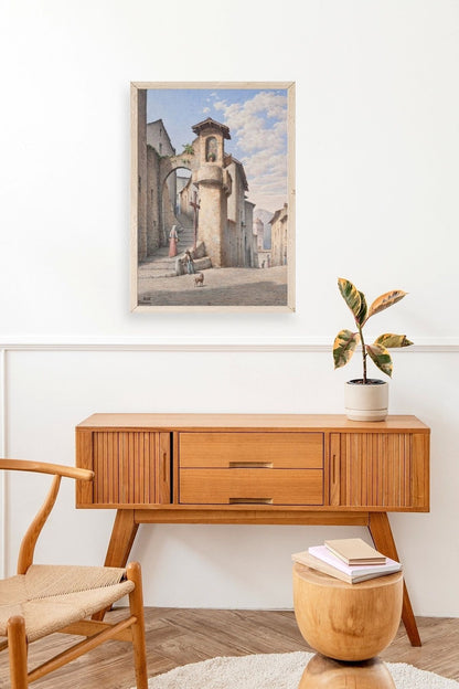 Street in Subiaco Ahşap Çerçeveli Tablo 50 x 70