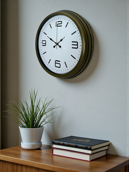 Zentime 40 Cm Metal Eskitme Vintage Duvar Saati