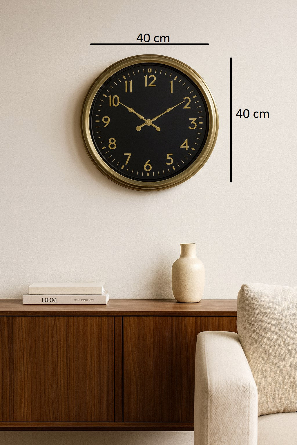 Zentime 40 Cm Eskitme Vintage Duvar Saati