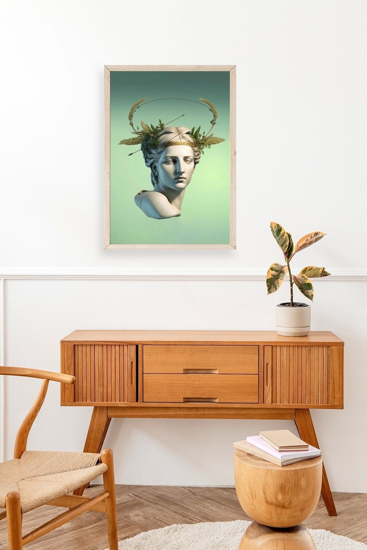 Heykel Ahşap Çerçeveli Tablo 50 x 70