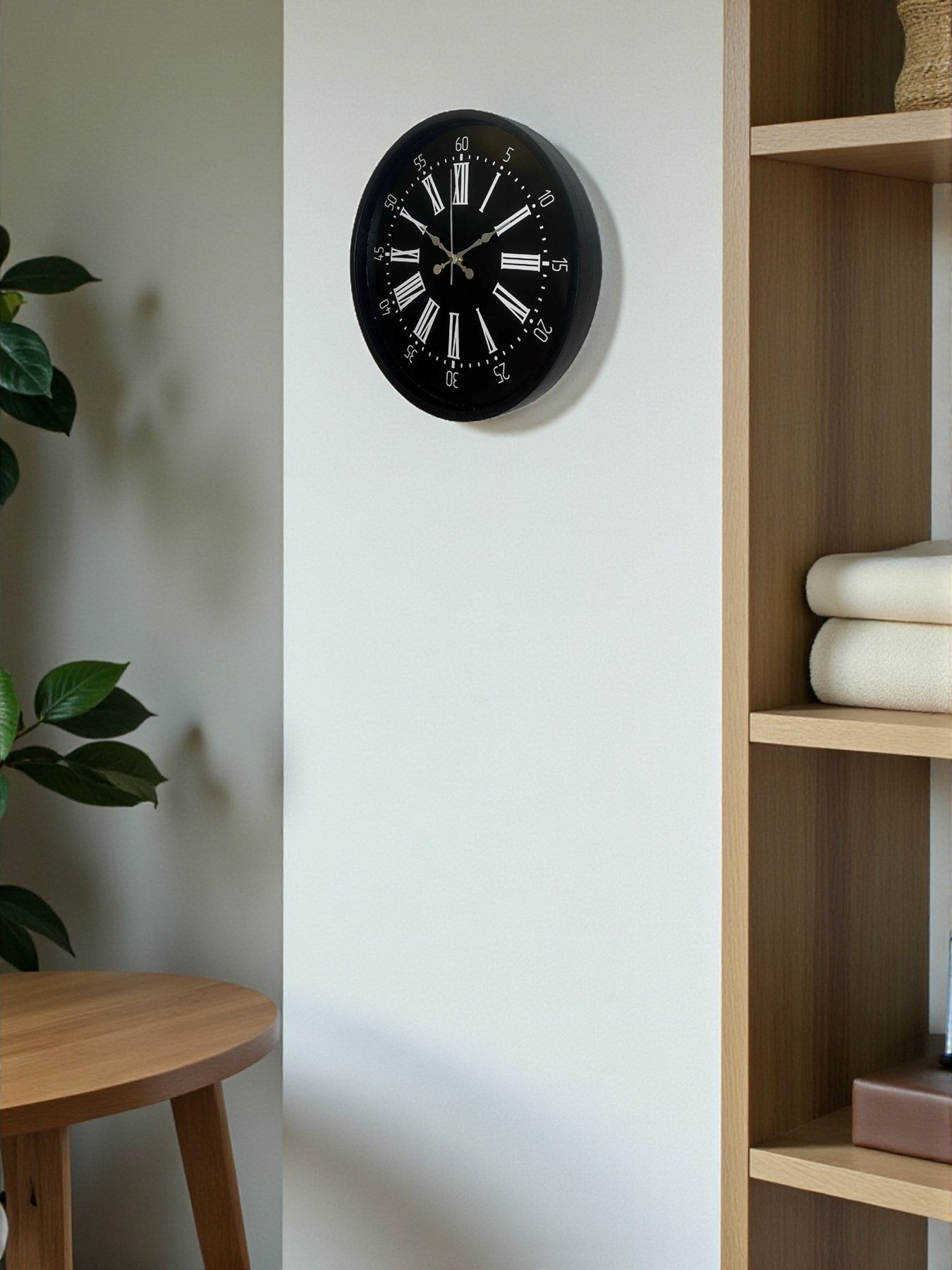 Zentime 36 Cm Siyah Dekoratif Duvar Saati