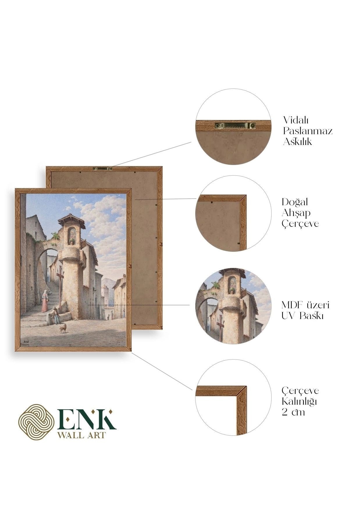 Street in Subiaco Ahşap Çerçeveli Tablo 23 x 30