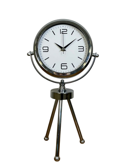 Zentime Krom Şık Üç Ayaklı Masa Saati