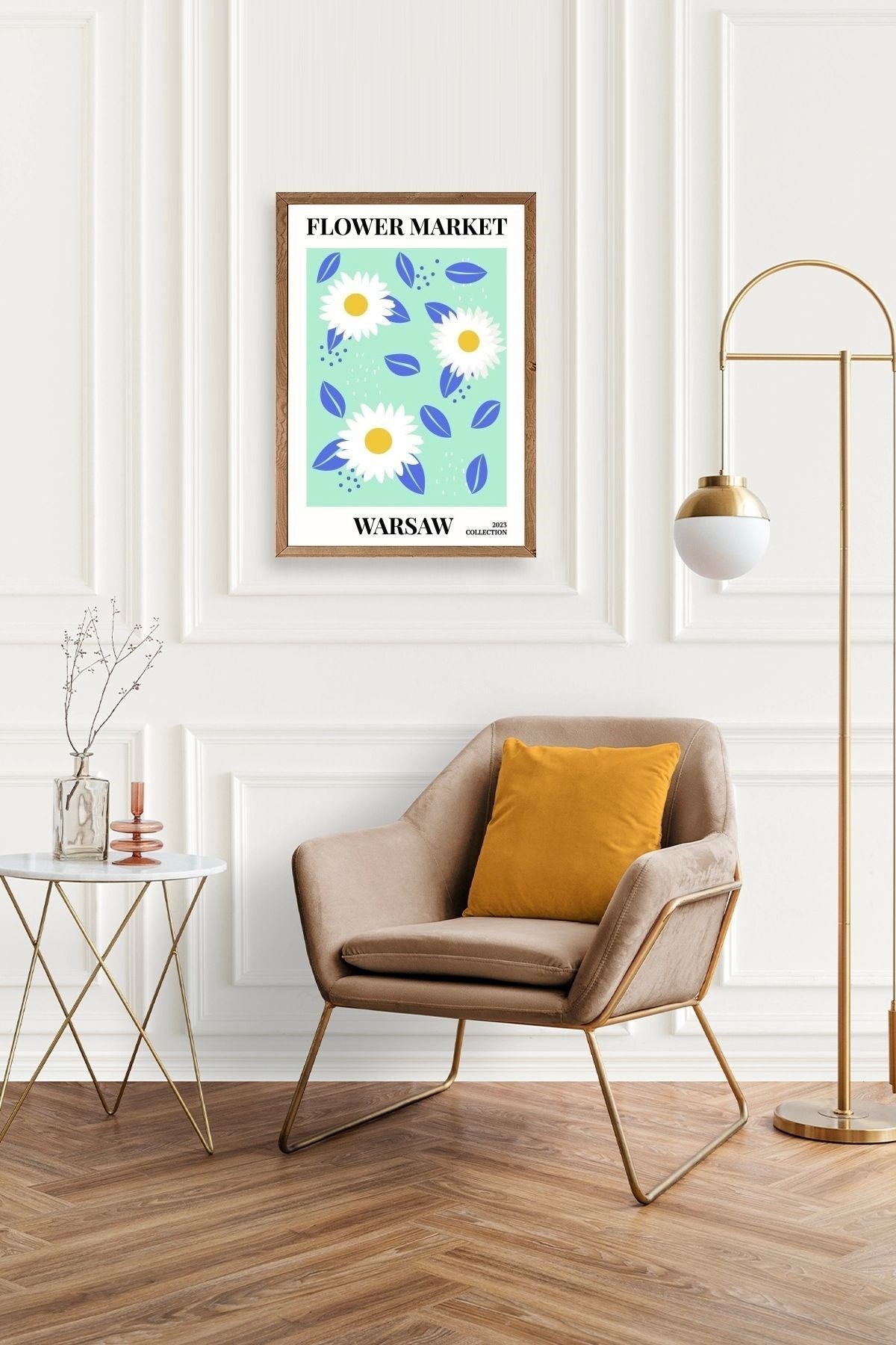 Çiçek Ahşap Çerçeveli Tablo 30 x 42