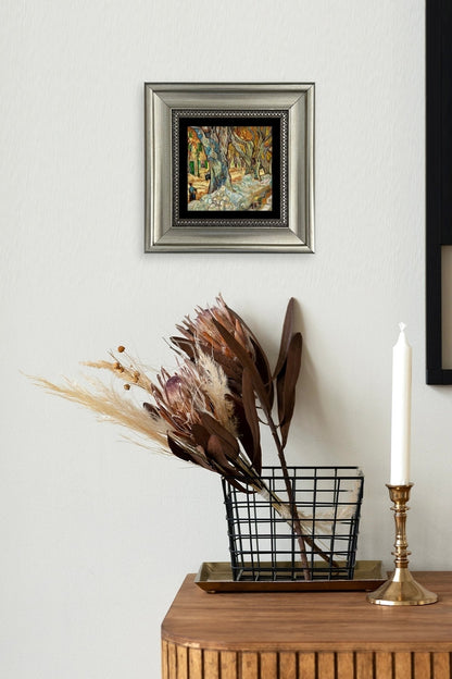 Van Gogh Çerçeveli Taş Tablo 20 cm