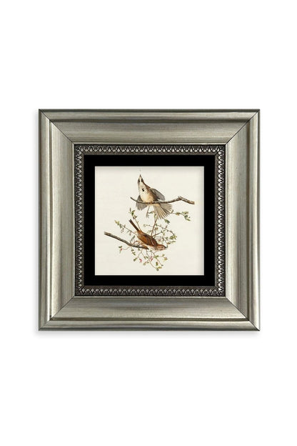 Yabani Dal Serçe Çerçeveli Taş Tablo 20 cm