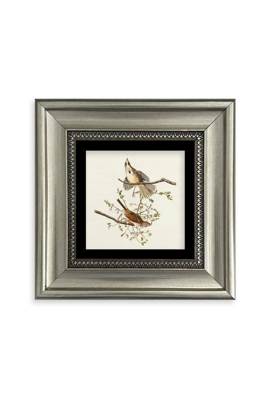 Yabani Dal Serçe Çerçeveli Taş Tablo 20 cm
