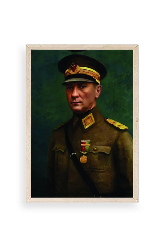 Atatürk Ahşap Çerçeveli Tablo 30 x 42