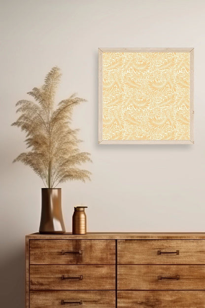 Yaprak Ahşap Çerçeveli Tablo 23 x 23