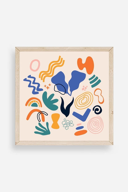 İllüstrasyon Ahşap Çerçeveli Tablo 50 x 50