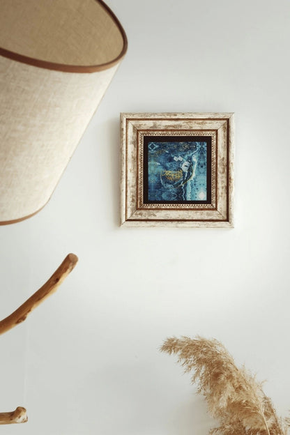 Hat Yazılı Çerçeveli Taş Tablo , Çerçeveli Taş Duvar Dekoru-enkcrcvtbl-00124 20 cm