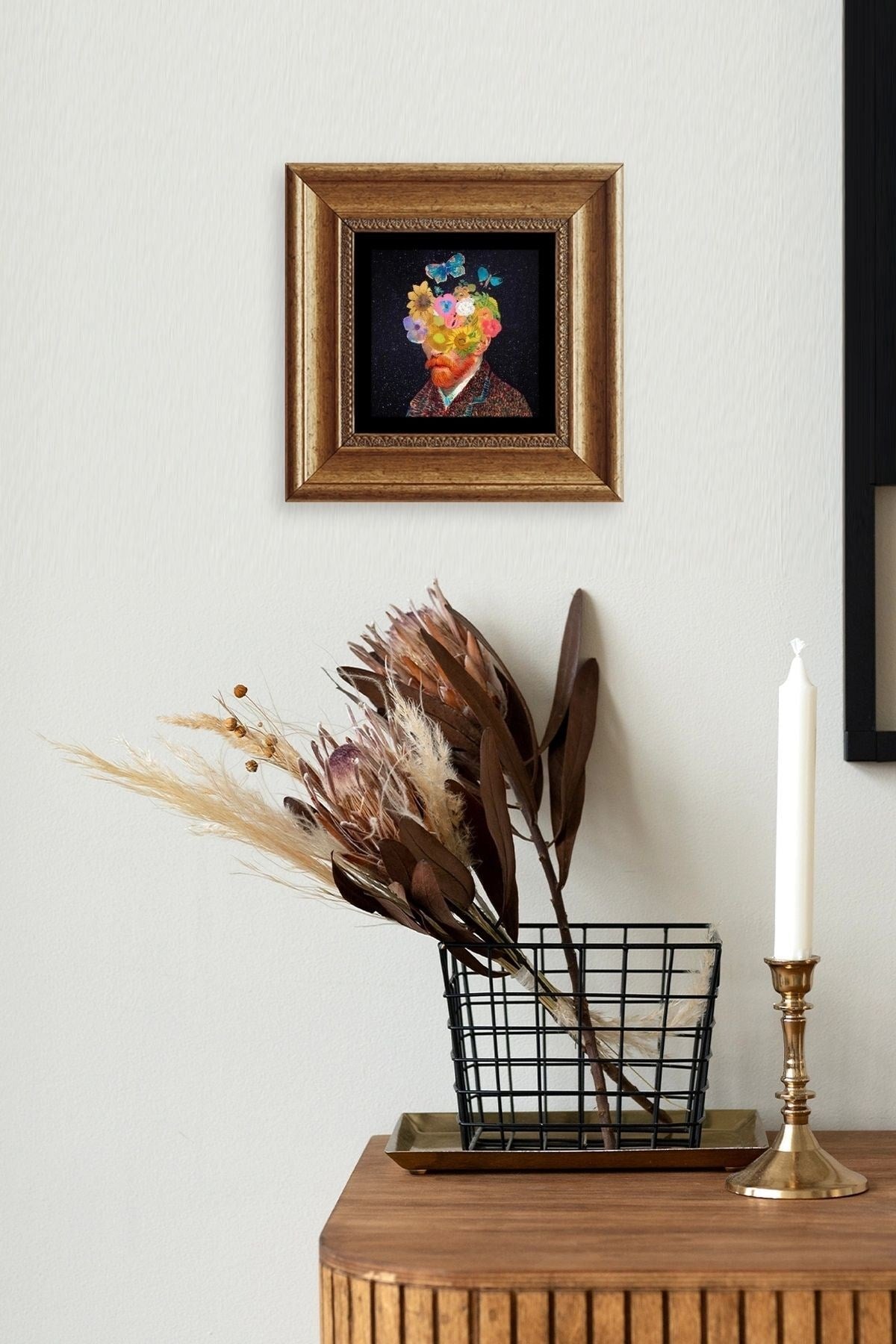 Van Gogh Çerçeveli Taş Tablo 20 cm