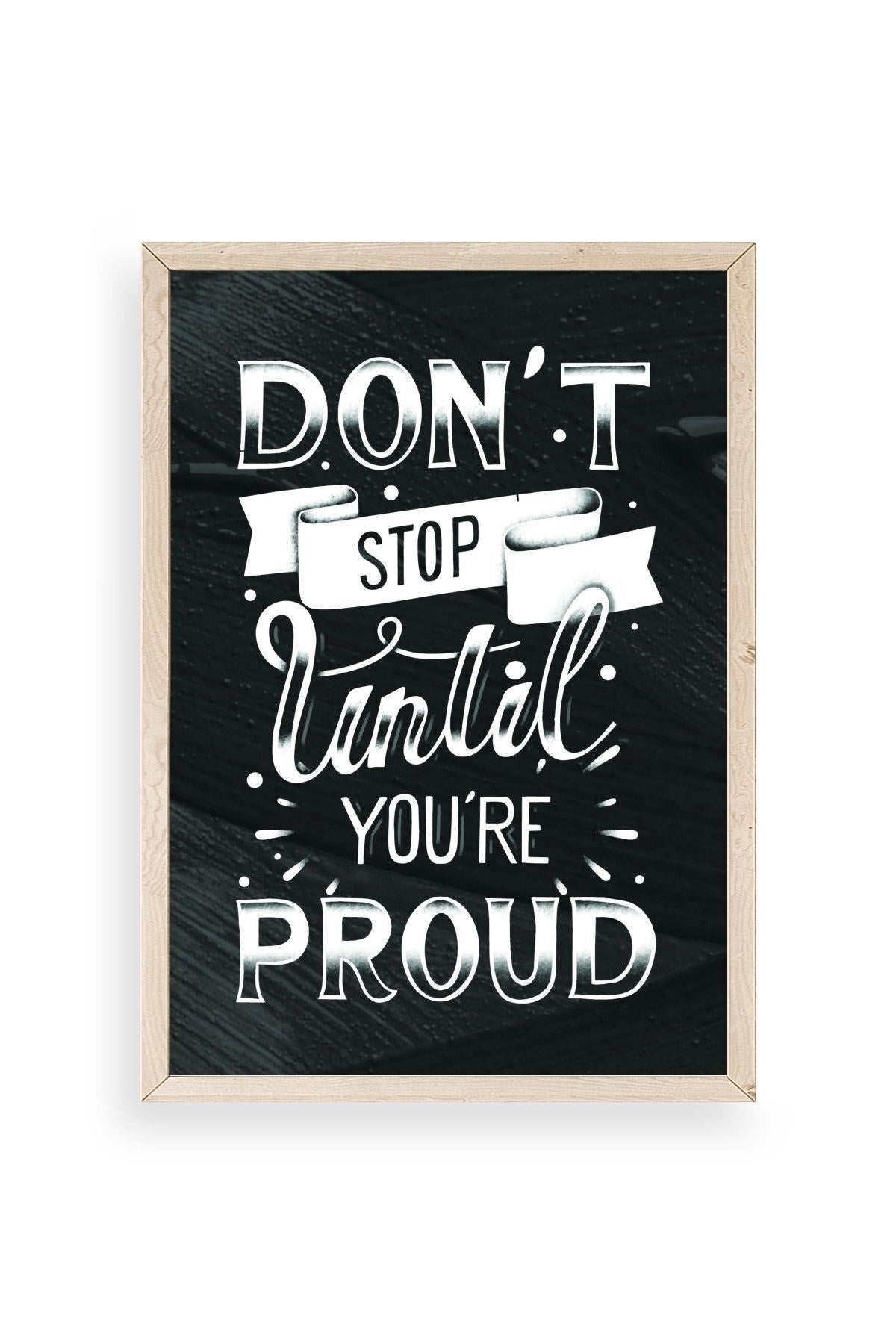 Motto Ahşap Çerçeveli Tablo 50 x 70