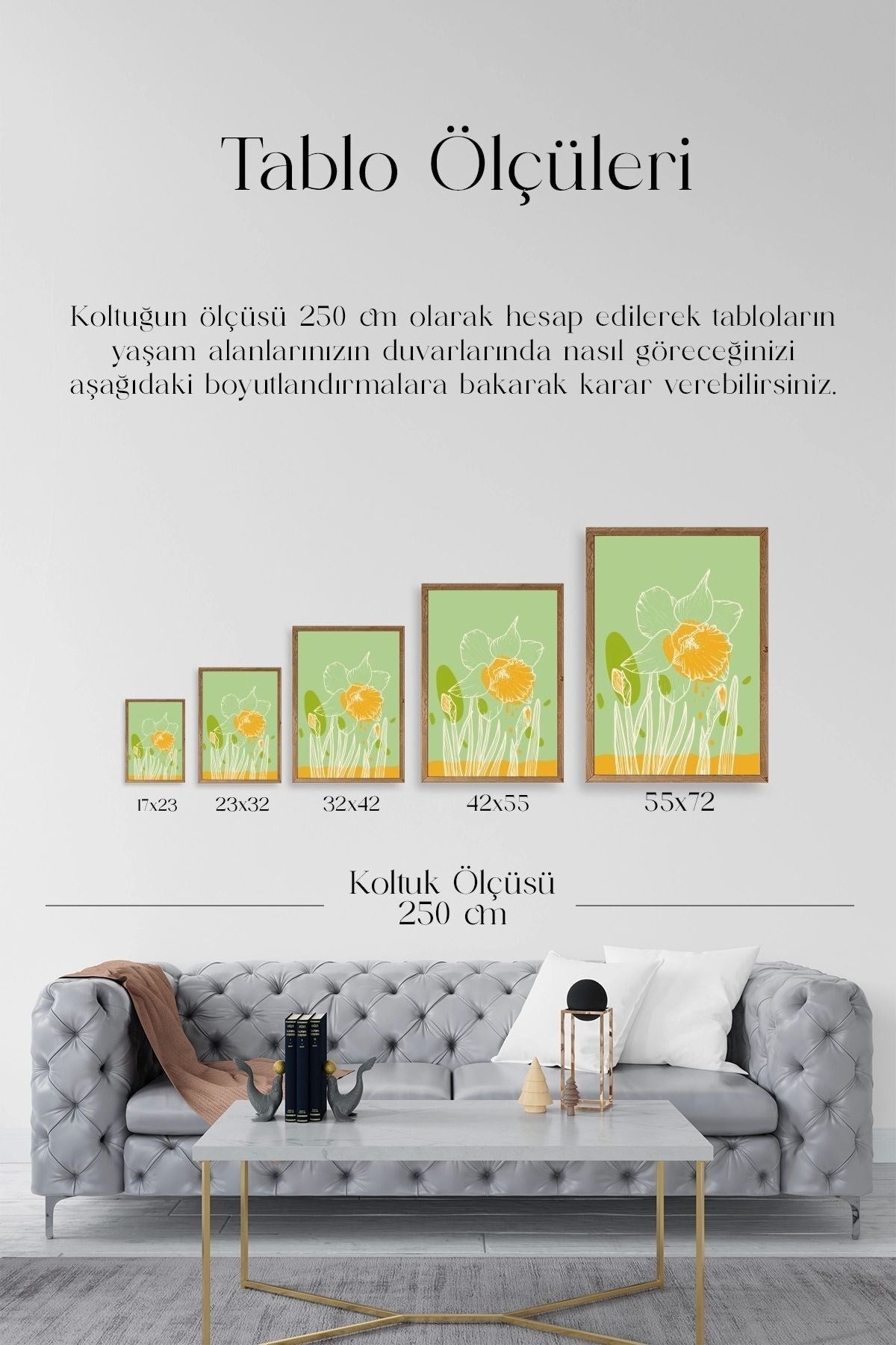 Çiçek Ahşap Çerçeveli Tablo 30 x 42