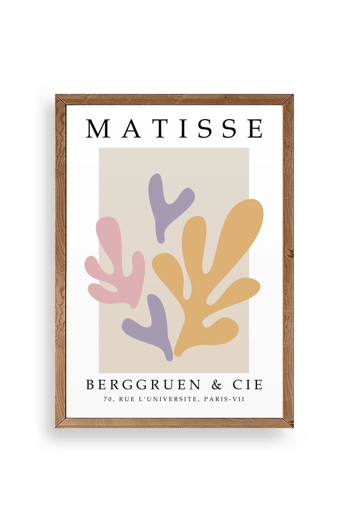 Soyut Ahşap Çerçeveli Tablo 30 x 42