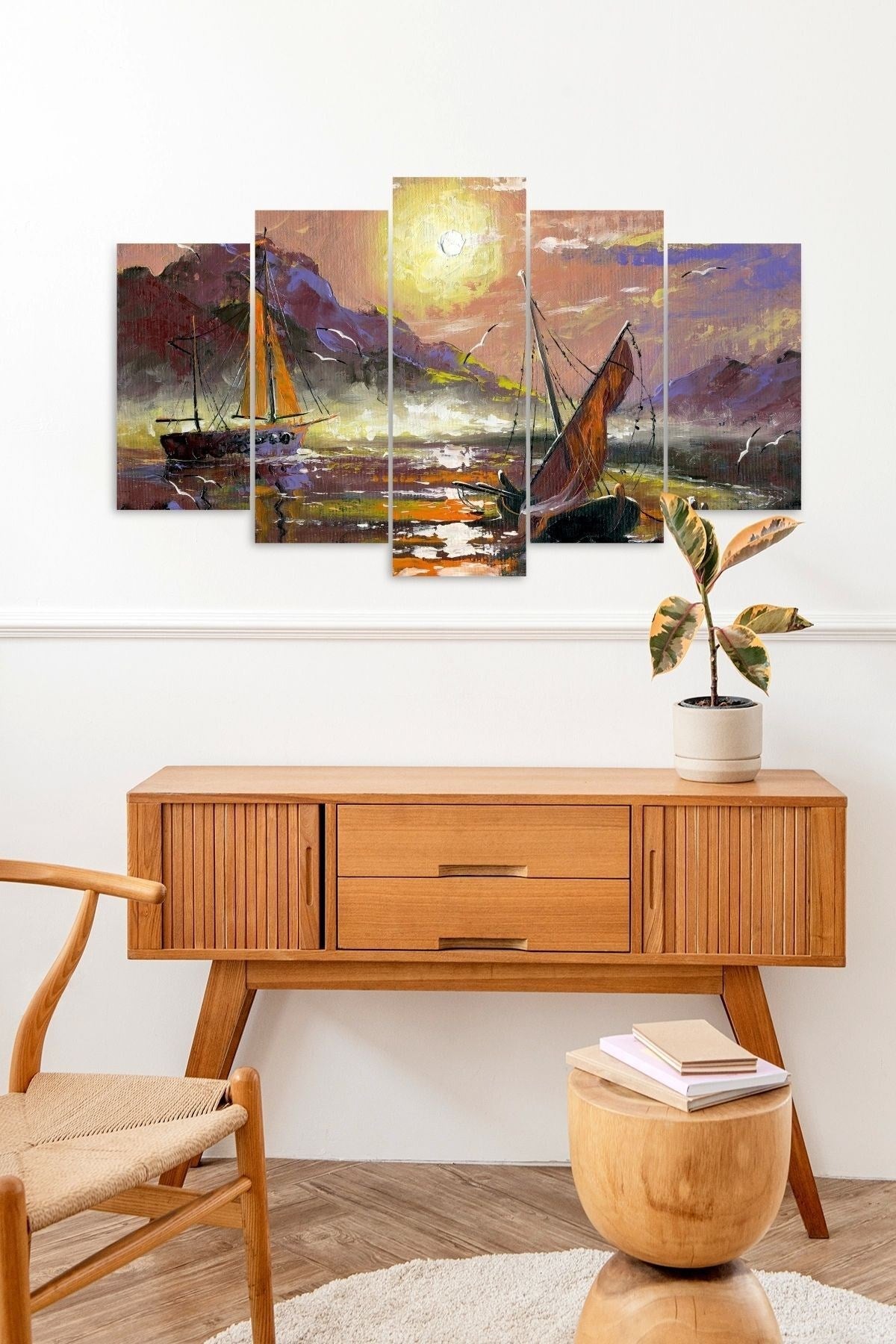 Manzara 5 Parçalı Mdf Tablo 60 x 100