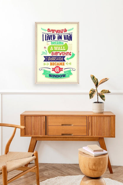 Motto Ahşap Çerçeveli Tablo 50 x 70