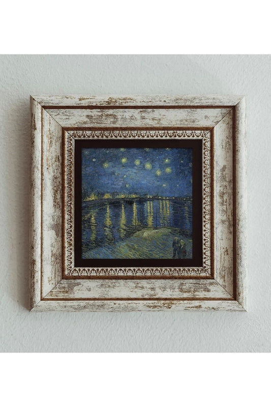 Vincent Van Gogh Çerçeveli Taş Tablo , Çerçeveli Taş Duvar Dekoru 20 cm