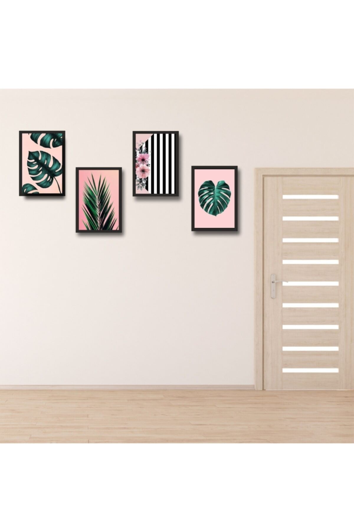 4 Parça Çerçeve Görünümlü Ahşap Tablo 30 x 40