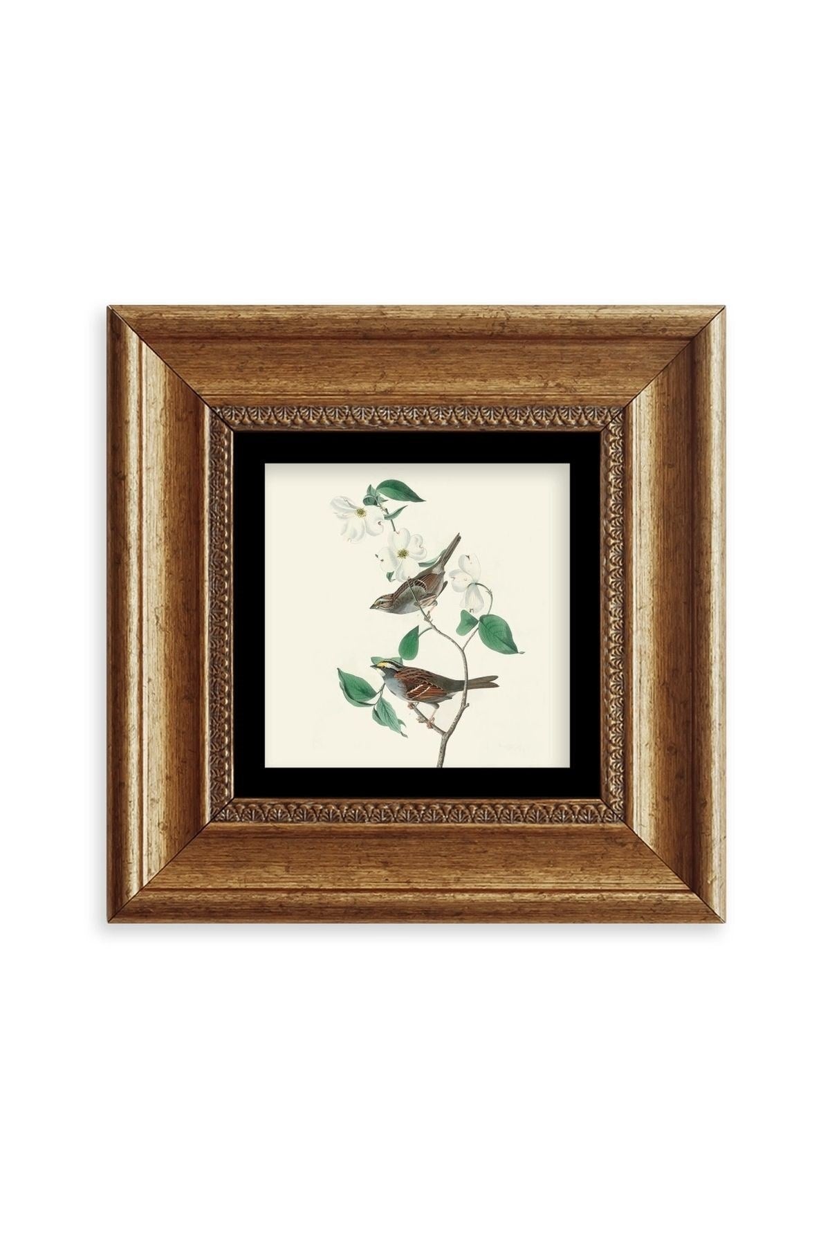 Kuşlar ve Ağaç Çerçeveli Taş Tablo 20 cm