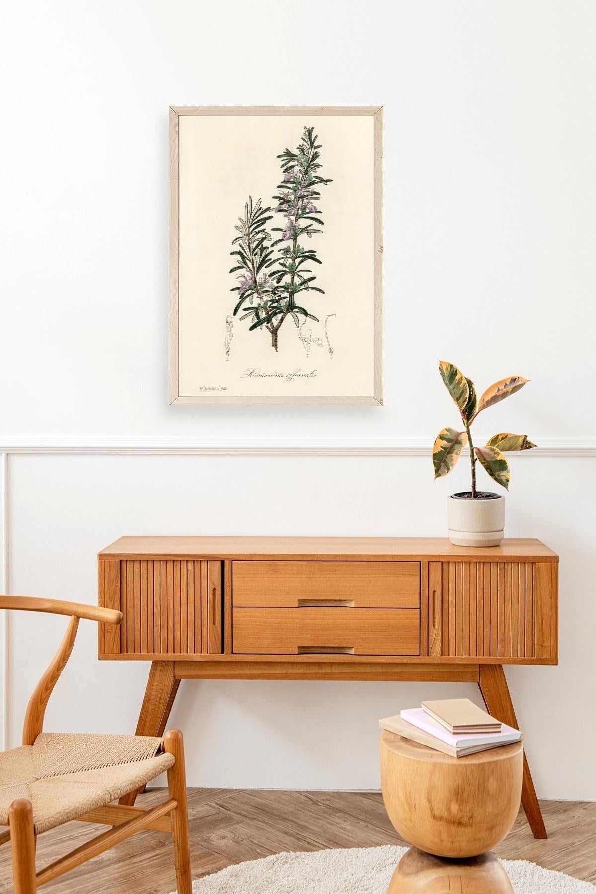 Yaprak Ahşap Çerçeveli Tablo 50 x 70