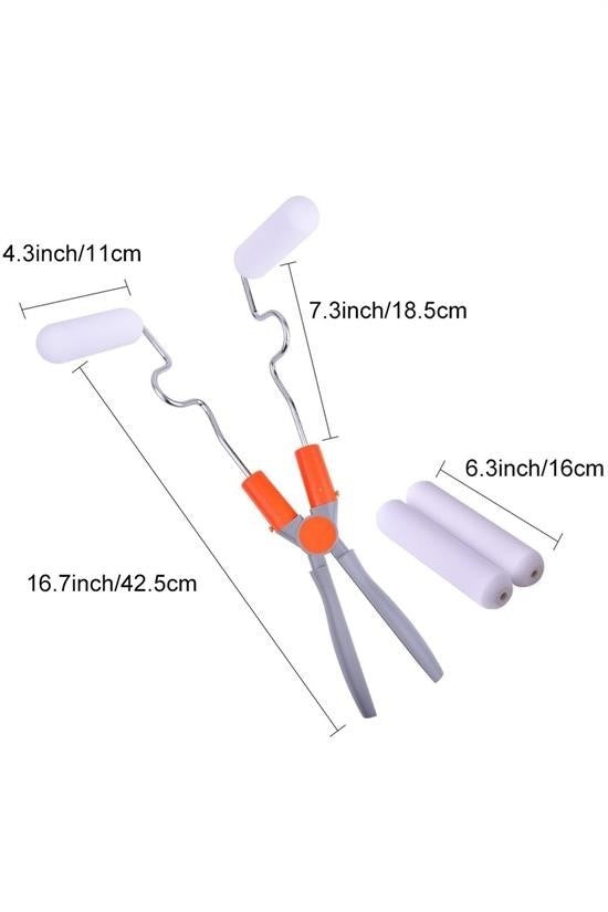 BUFFER® Nano Süngerli Damlatmaz Mobilya ve Duvar Boyama Rulosu Hem Köşe Hem Düz Zemin