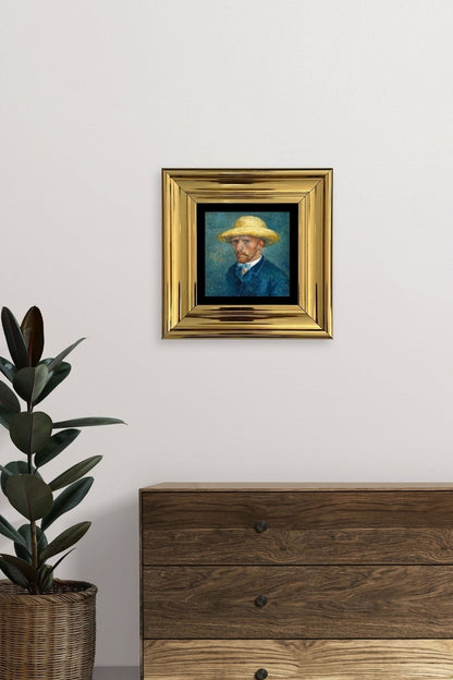 Van Gogh Çerçeveli Taş Tablo 20 cm