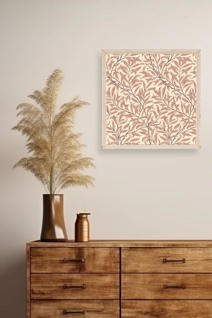 Yaprak Ahşap Çerçeveli Tablo 42 x 42