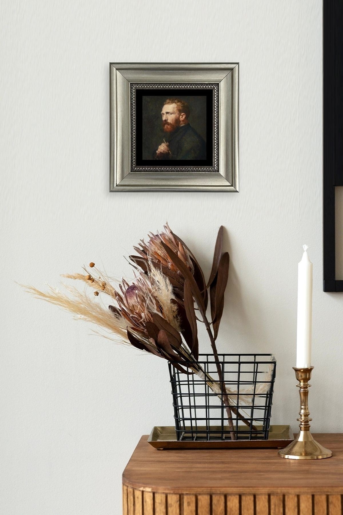 Van Gogh Çerçeveli Taş Tablo 20 cm