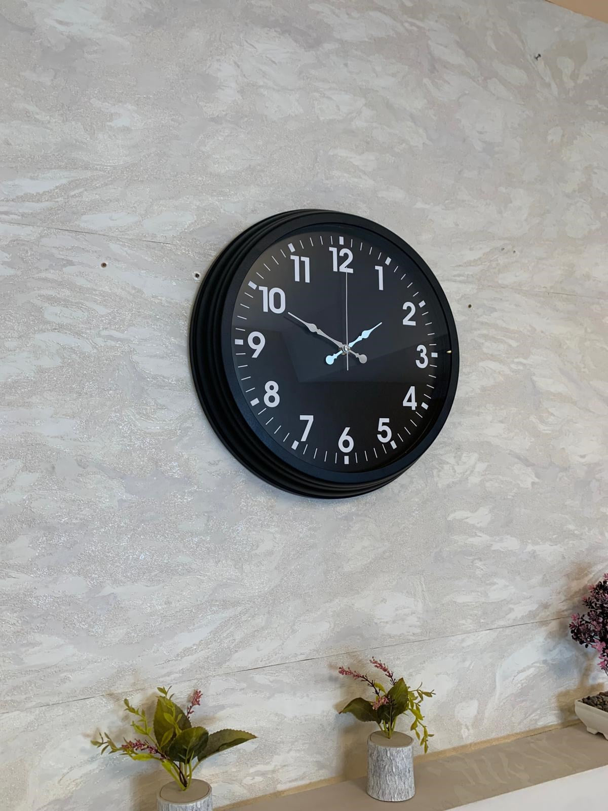 Zentime 40 Cm Siyah Şık Duvar Saati