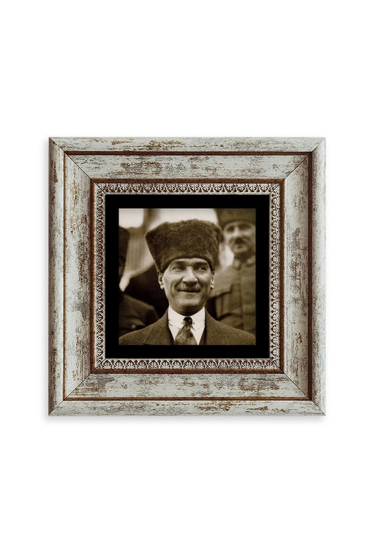 Atatürk Çerçeveli Taş Tablo 20 cm