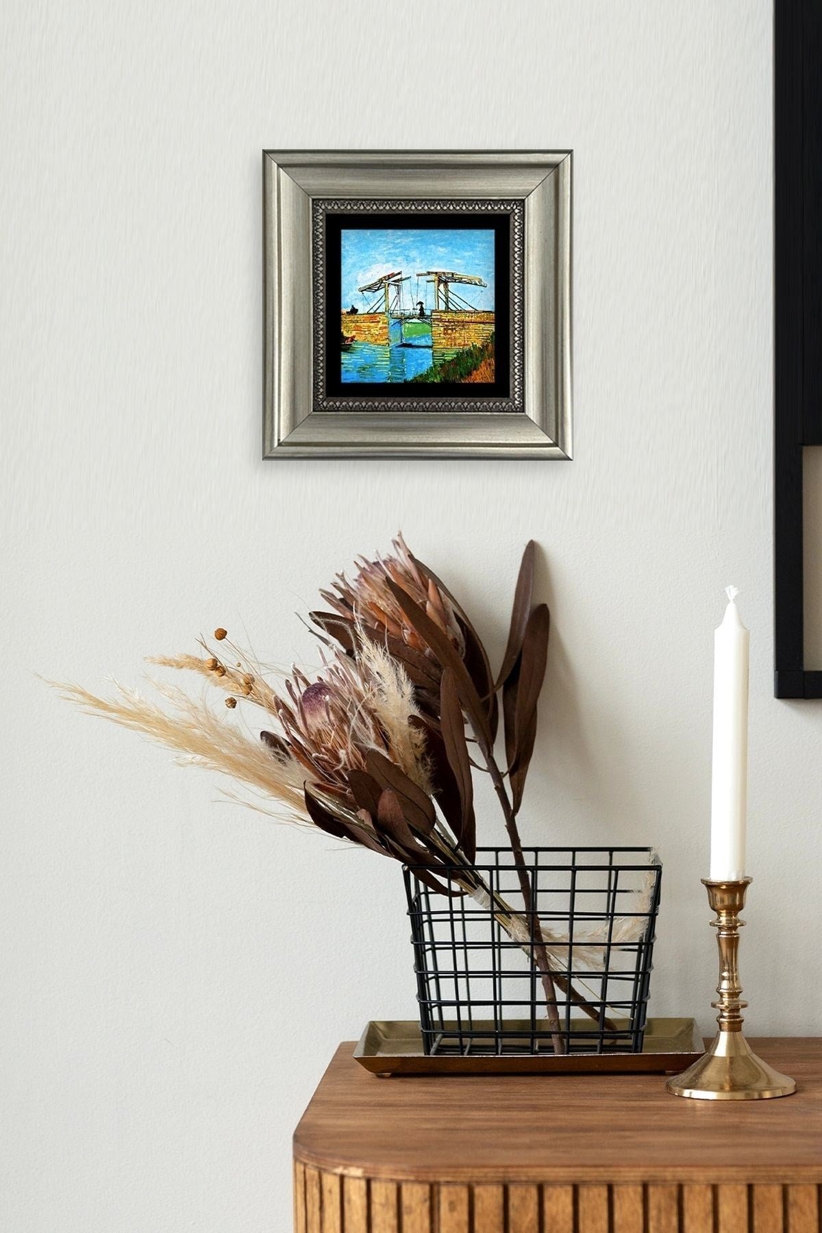 Van Gogh Çerçeveli Taş Tablo 20 cm