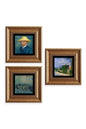 Van Gogh 3 lü Set Çerçeveli Taş Tablo 20 cm