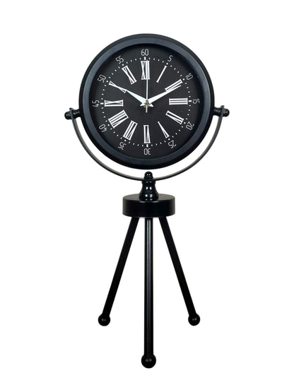 Zentime Siyah Zarif Üç Ayaklı Masa Saati
