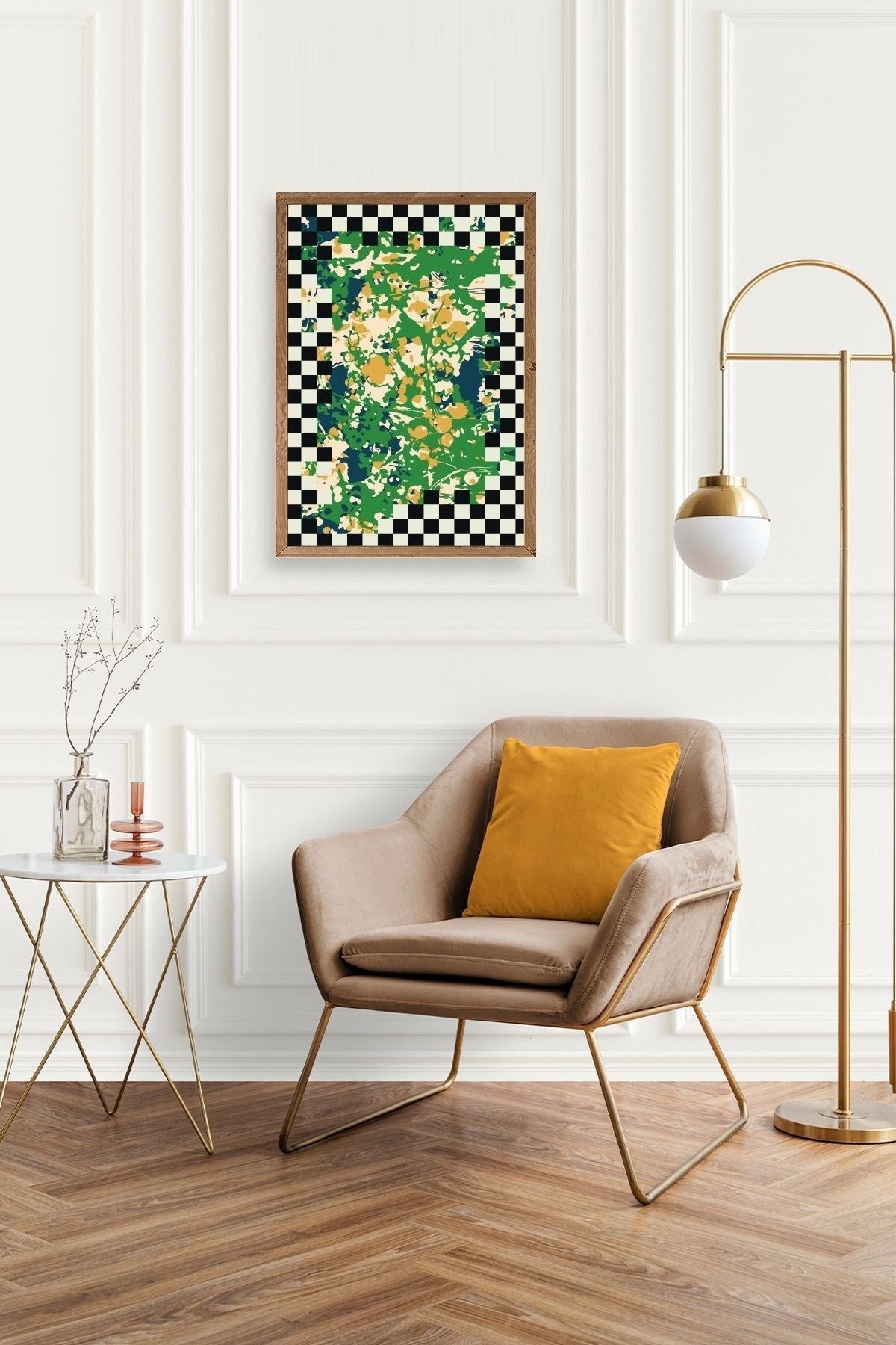 Desen Ahşap Çerçeveli Tablo 50 x 70