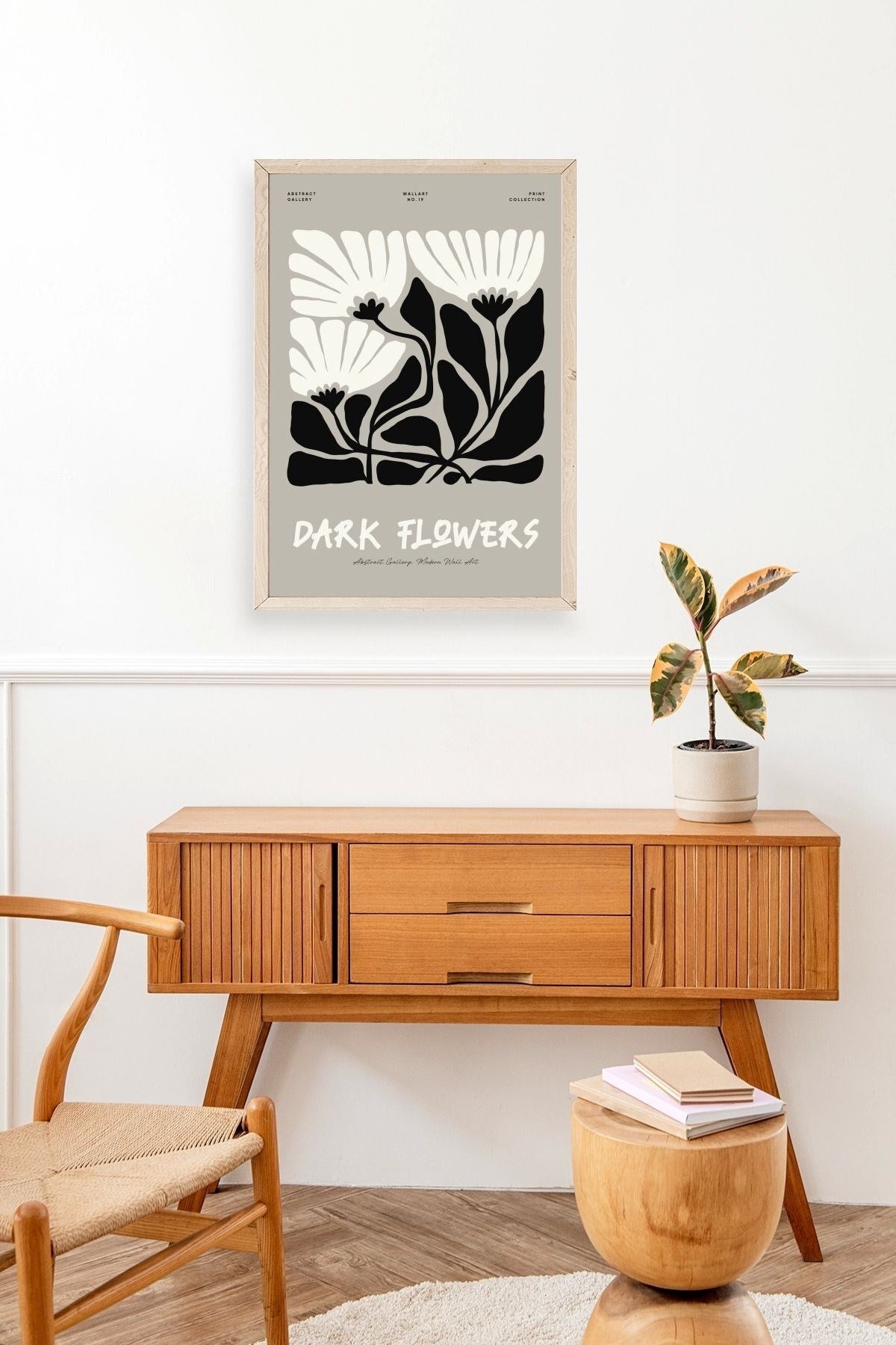 Çiçek Ahşap Çerçeveli Tablo 23 x 30