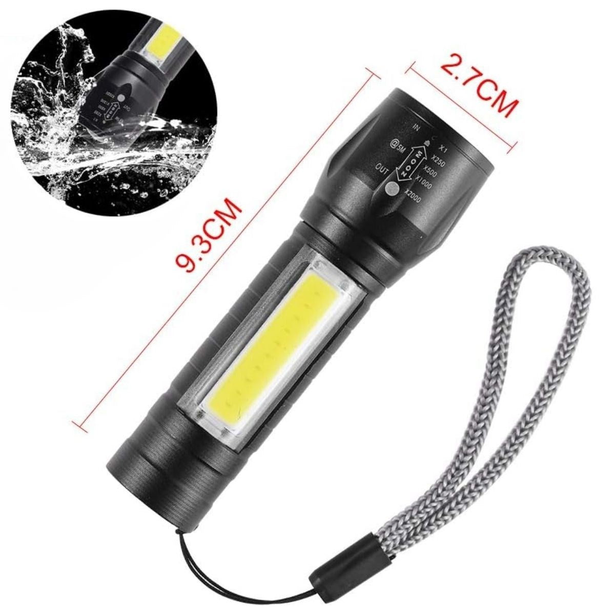 BUFFER® Kutulu Mini El Feneri – Taşınabilir LED Kamp ve Acil Durum El Lambası Plastik Gövde