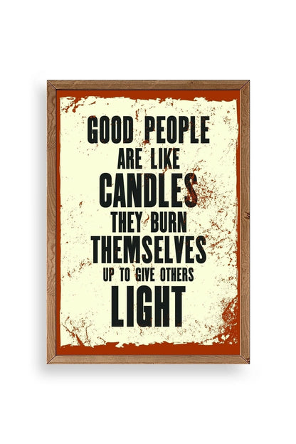 Motto Ahşap Çerçeveli Tablo 17 x 23