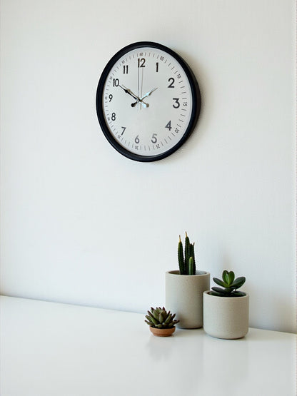 Zentime 36 Cm Siyah Dekoratif Duvar Saati