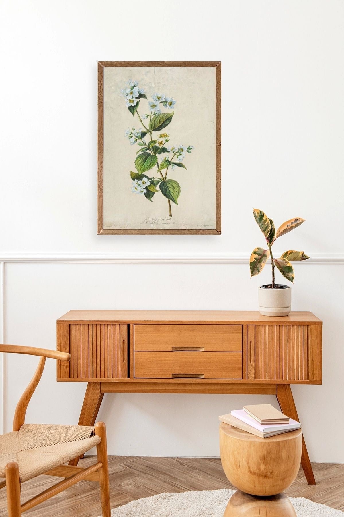 Çiçek Ahşap Çerçeveli Tablo 23 x 30